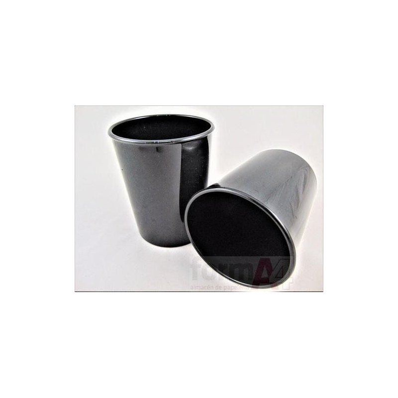 CUBILETE DE SOBREMESA PLASTICO FAIBO OPACO NEGRO