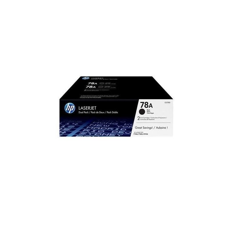 HP TONER LASER CE278AD NEGRO PACK 2