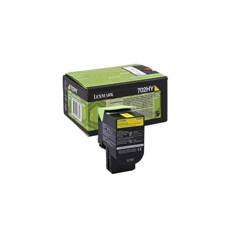 LEXMARK TONER 702HY AMARILLO 