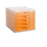 MODULO DE 5 BANDEJAS PLASTICO NARANJA TRANSLUCIDO