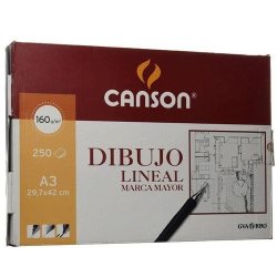 PAPEL DIBUJO CANSON M. MAYOR A3 160GR. P/250 HOJAS