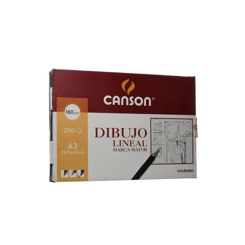 PAPEL DIBUJO CANSON M. MAYOR A3 160GR. P/250 HOJAS