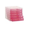 MODULO DE 5 CAJONES PLASTICO FUCSIA TRANSLUCID