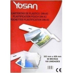 CARTERA PLASTIFICAR YOSAN A5 125 MICRAS C/100