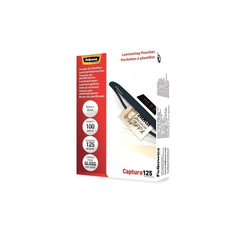 CARTERA DE PLASTIFICAR FELOWES 60X90MM 125MC C/100