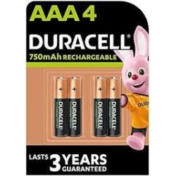 PILA RECARGABLE DURACELL AAA 750 MAH P/4