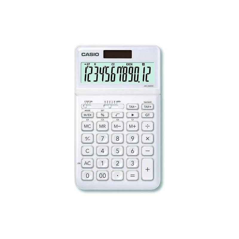 CALCULADORA DE SOBREMESA CASIO JW-200 BLANCO