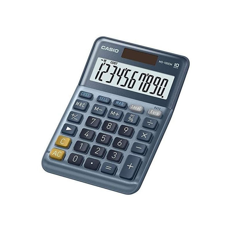 CALCULADORA DE SOBREMESA CASIO AZUL MS-100