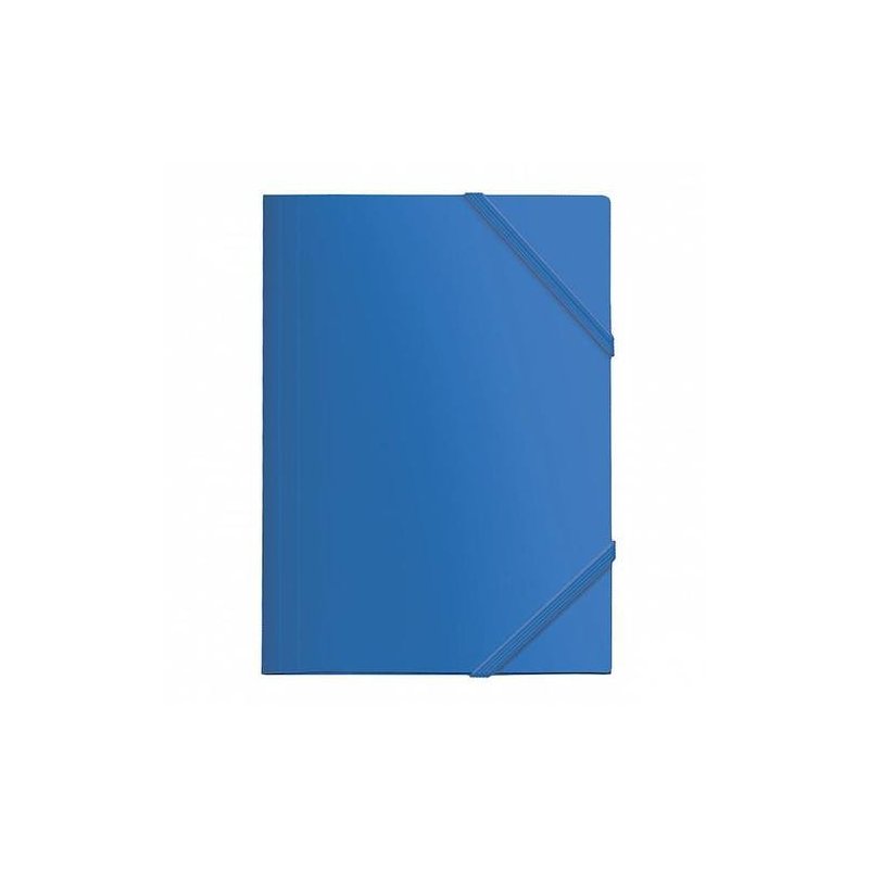 CARPETA CON GOMAS Y 3 SOLAPAS MARIOLA A4 PP AZUL  