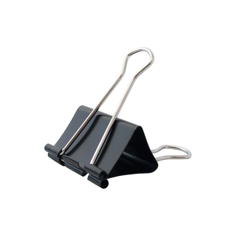 PINZAS CLIP 41MM NEGRO C/12 UNIDADES