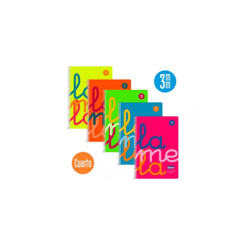 CUADERNO ESPIRAL PP LAMELA 4º 80H. 3MM