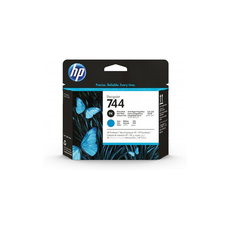 HP F9J86A Negro Photo y Cyan Original - 744