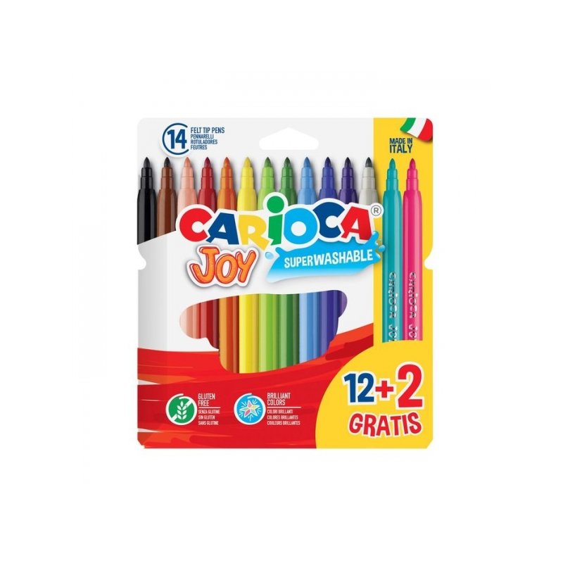 ROTULADOR CARIOCA JOY EST/12+2GRATIS