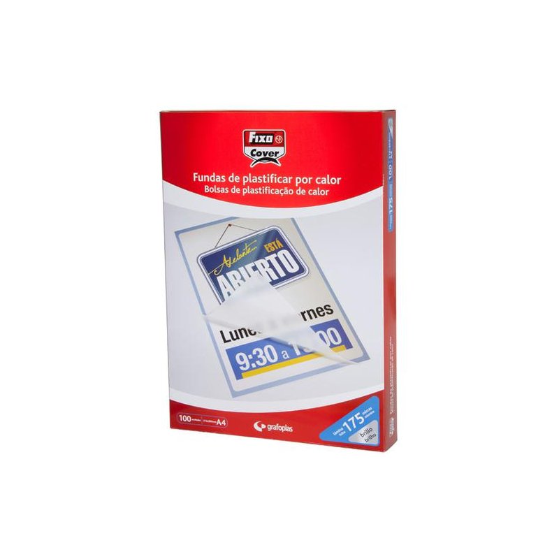 CARTERA DE PLASTIFICAR FIXO A4 80 MICRAS C/100