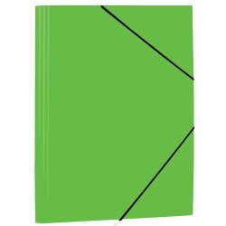 CARPETA CON GOMAS Y 3 SOLAPAS A4 PP MARIOLA VERDE