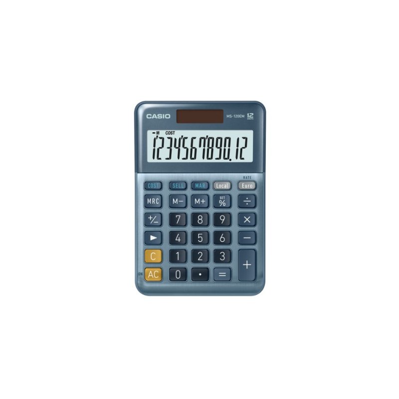 CALCULADORA DE SOBREMESA CASIO 12 DIG. MS-120EM