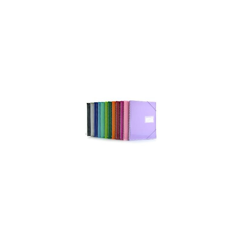CARPETA ESPIRAL CON 40 FUNDAS COLORLINE