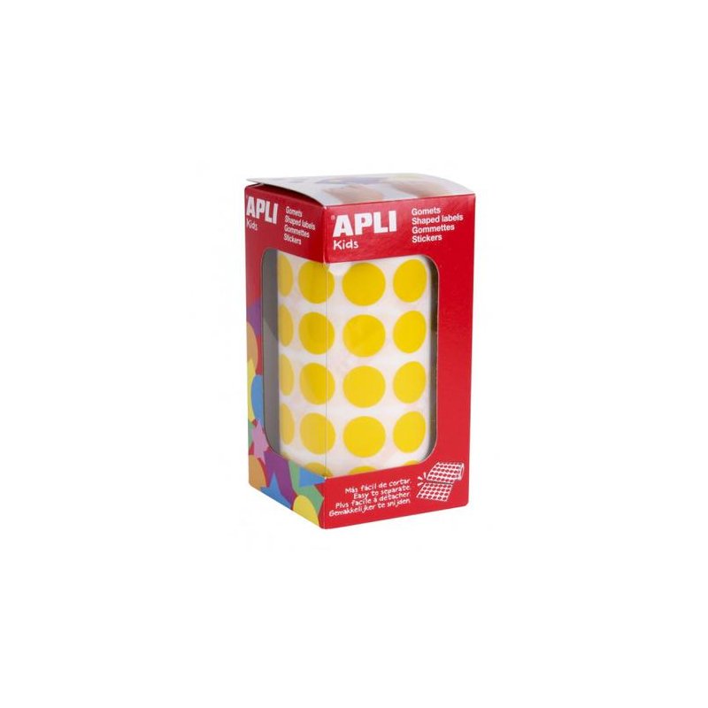 GOMET ADHESIVO APLI CIRCULOS 15MM AMARILLO R/2832