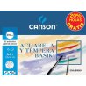 PAPEL ACUARELA CANSON BASIK A4+370GR PACK 6H.+20%