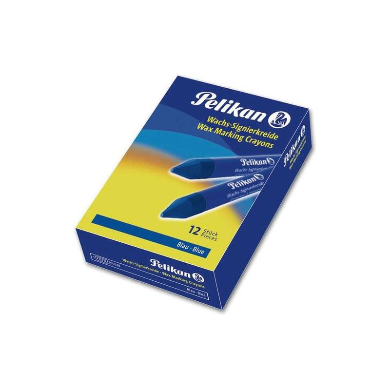 BARRAS DE CERA PELIKAN BLANDAS 772 AZUL C/12
