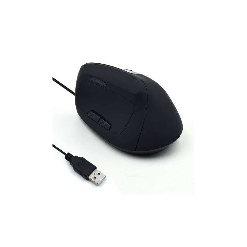 RATÓN CON CABLE VERTICAL EWENT EW3157 NEGRO