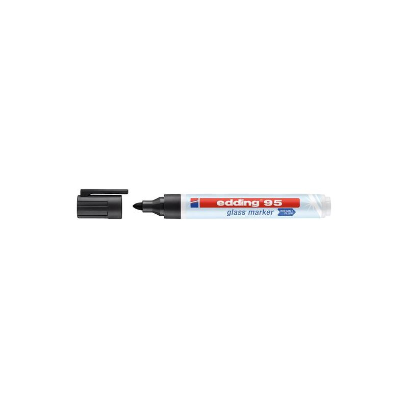 MARCADOR PARA VIDRIO/ CRISTAL EDDING  95 NEGRO