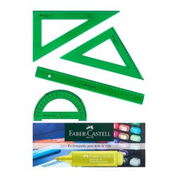 JUEGO REGLAS DE PLASTICO ESCOLAR FABER-CASTELL