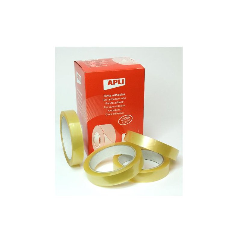 CINTA ADHESIVA TRANSPARENTE APLI 19MMX66M.