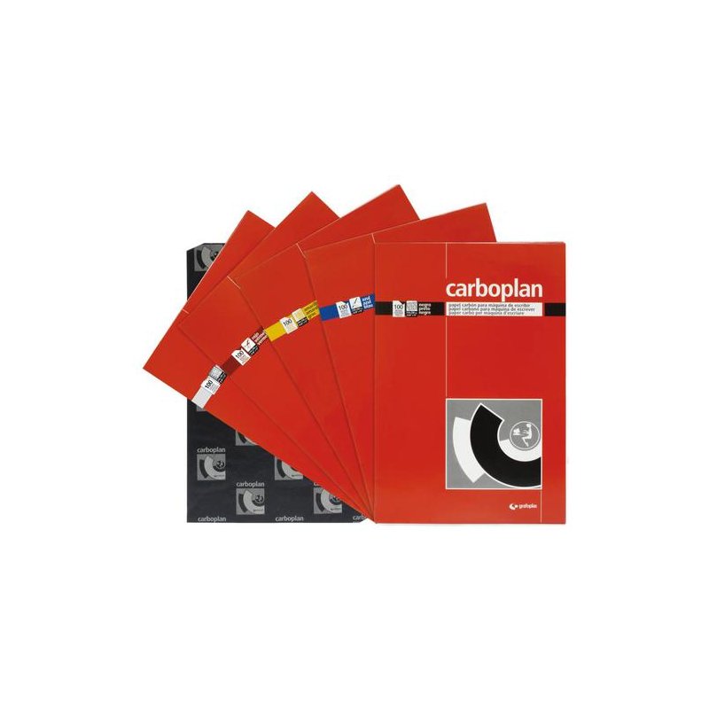 PAPEL CARBON CARBOPLAN TEXTIL NEGRO P/10H.