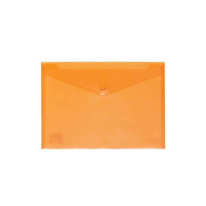SOBRE BROCHE PORTADOCUMENTOS TRANSLUCIDO NARANJA