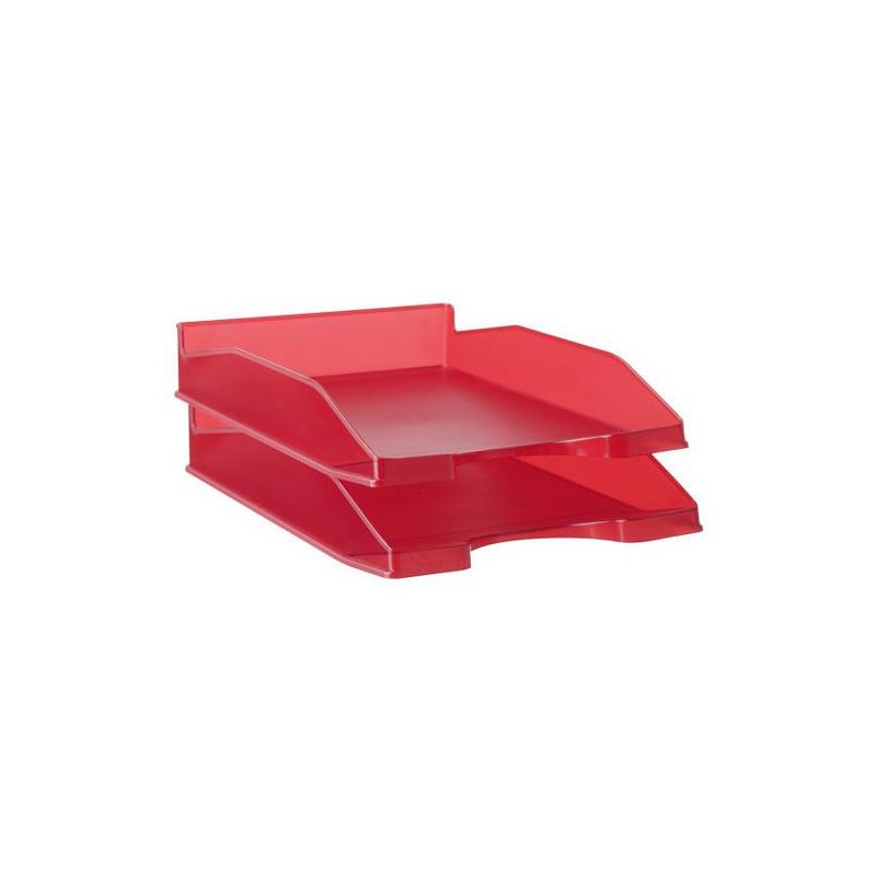 BANDEJA DE SOBREMESA PLASTICO ROJO TRANSLUCIDO
