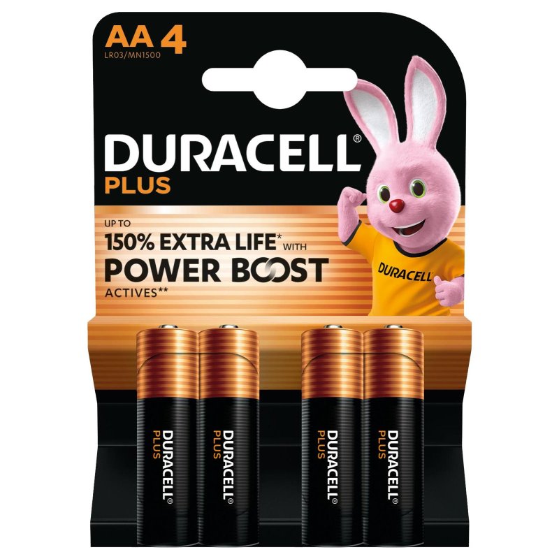 PILA ALCALINA DURACELL AA BLISTER 4 UNIDADES