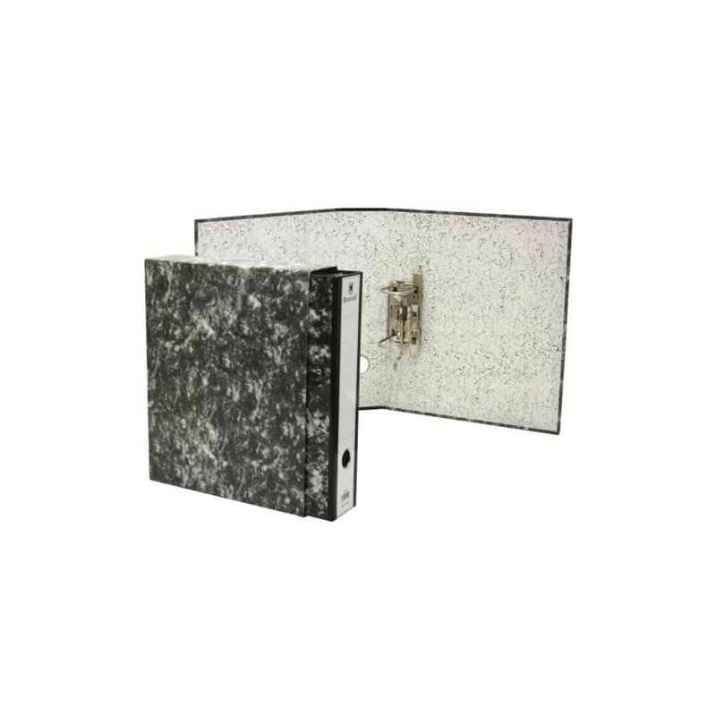ARCHIVADOR JASPEADO NEGRO FOLIO BISMARK+CAJETIN