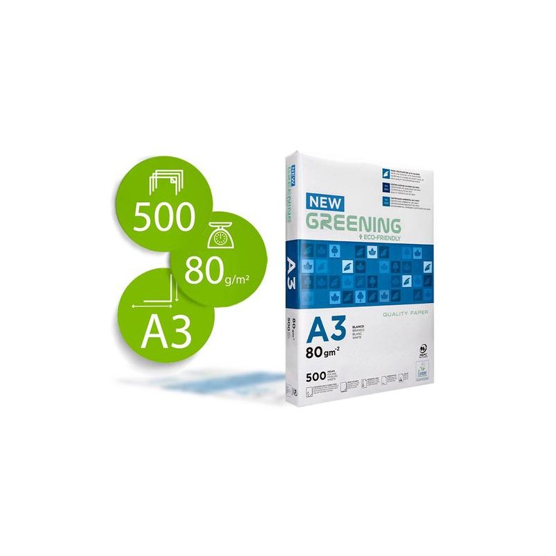 PAPEL MULTIFUNCION GREENING A3 80GR. P/500H