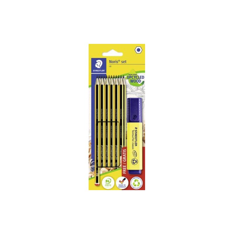 PACK 12 LAPIZ STAEDTLER NORIS Nº 2+ FLUORESCENTE