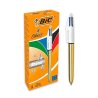 BOLIGRAFO BIC 4 COLORES SHINE ORO