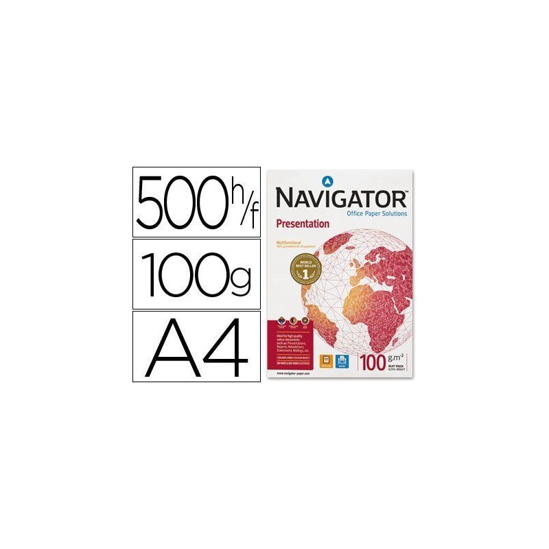 PAPEL MULTIFUNCION NAVIGATOR A4 100GR. P/500H.