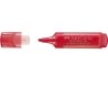 MARCADOR FLUORESCENTE FABER TRANSLUCIDO ROJO