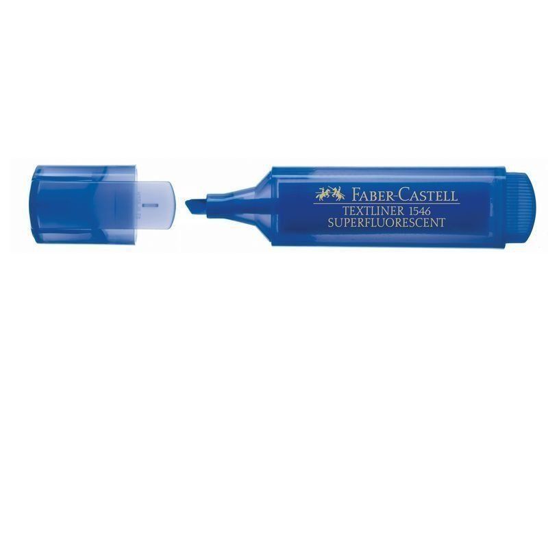 MARCADOR FLUORESCENTE FABER TRANSLUCIDO AZUL