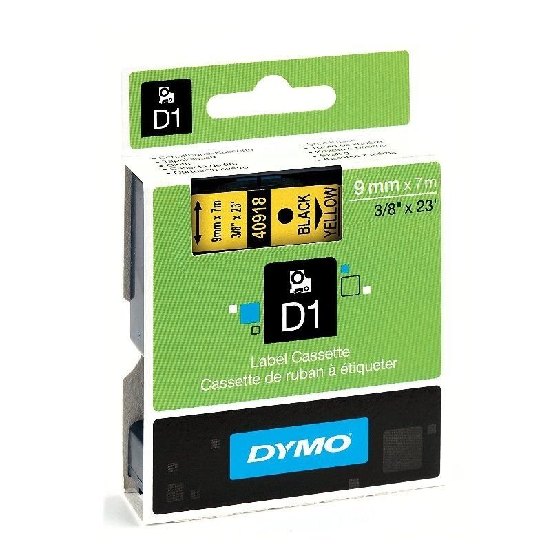 CINTA DYMO D1 9MX7M NEGRO/AMARILLO