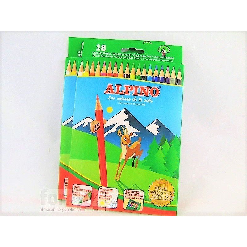 LAPICES DE COLORES ALPINO EST/18 COLORES