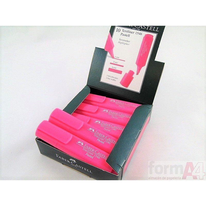 MARCADOR FLUORESCENTE FABER PASTEL ROSA