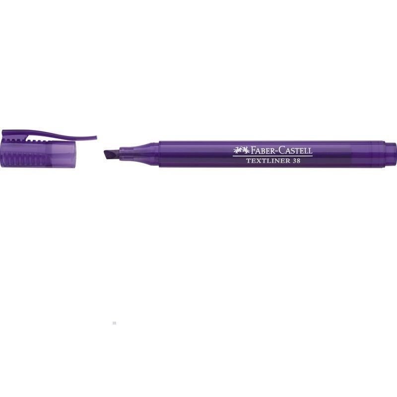 MARCADOR FLUORESCENTE FABER-CASTELL 38 VIOLETA