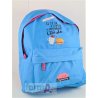 MOCHILA BAGELINE FRASES AZUL