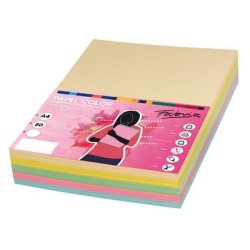 PAPEL MULTIF. FABRISA A4 80GR. COLOR PASTEL P/100H