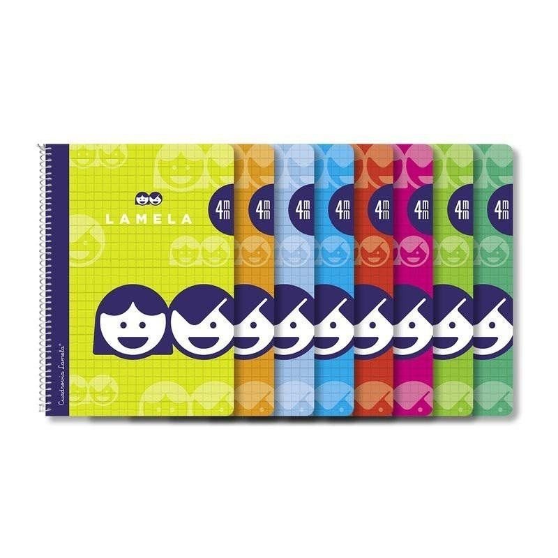 CUADERNO ESPIRAL BASICO LAMELA FOLIO 80H. 4MM