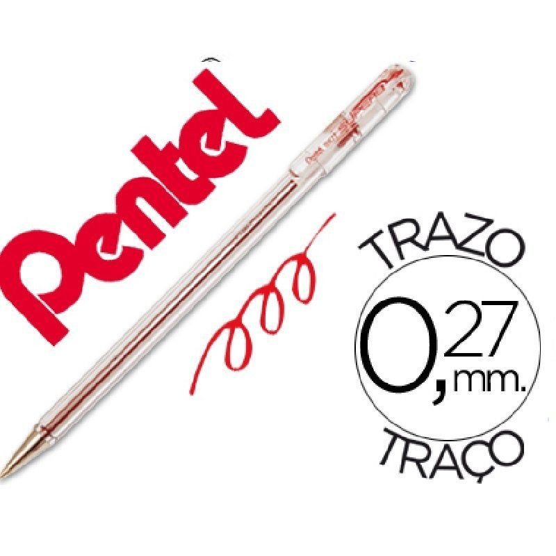 BOLIGRAFO PENTEL SUPER BK 77 ROJO