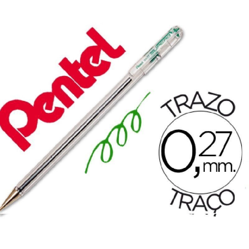 BOLIGRAFO PENTEL SUPER BK 77 VERDE