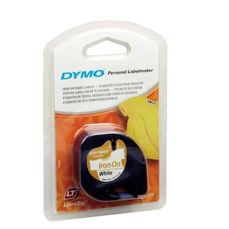 CINTA DYMO LETRATAG PARA ROPA 12MMX2M. 