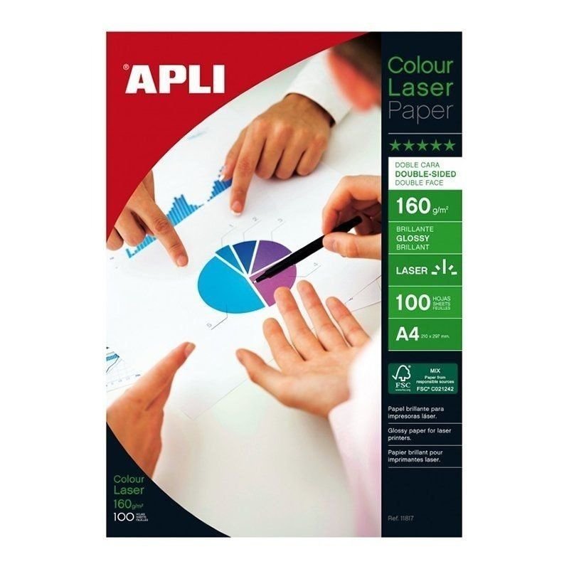 Papel Fotografico Apli Laser A4 160gr P100 Papelería Online Y Material De Oficina Forma4 Huelva 3120